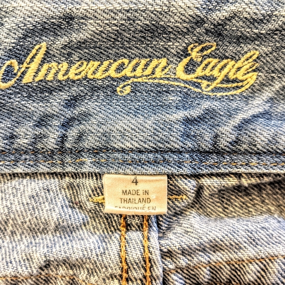 3/$15 AMERICAN EAGLE denim mini skirt (size4) - Picture 4 of 6